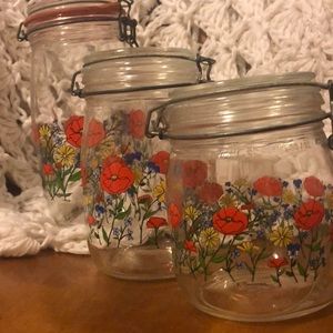 Vintage storage jar set
